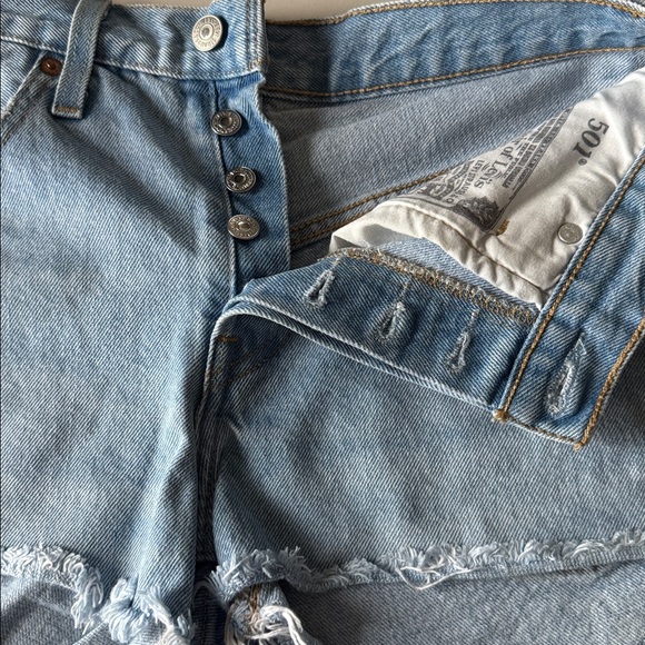 Light Blue Denim Women Shorts - Picture 3 of 4
